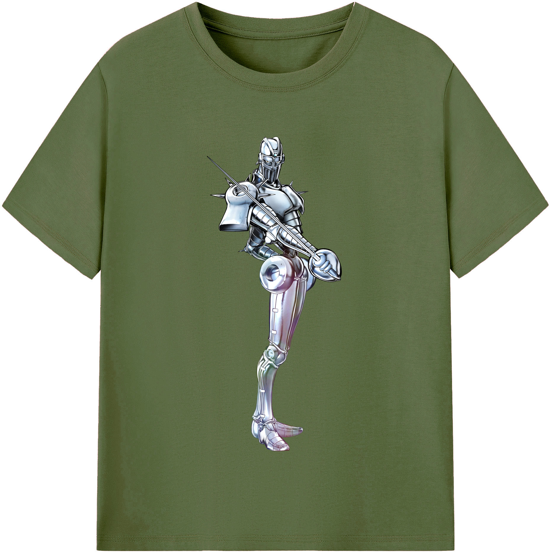 （画像用） ジョジョの奇妙な冒険 ジャン＝ピエール?ポルナレフ JoJo's Bizarre Adventure Jan Pierre Polnareff 綿100％半袖Tシャツ（フロントプリント）